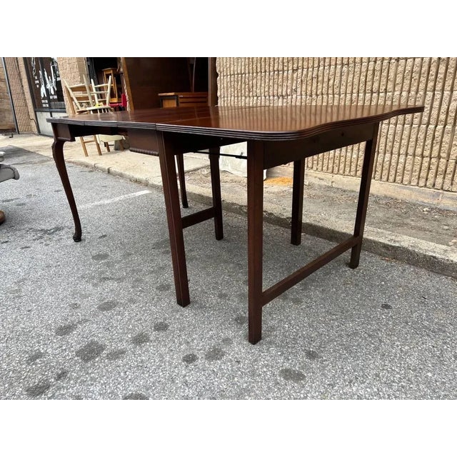 Early 20th Century Antique Rococo Style Mahogany Carved Game Table With 2 Leaves For Sale - Image 9 of 12