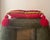 Vintage Handwoven Geometric Pillow With Oversized Red Tassels For Sale - Image 4 of 4