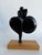 Black Vintage Modernist Bronze Sculpture Mounted on a Wood Base Latin-American School For Sale - Image 8 of 12