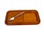 Vintage Mid-Century Modern Kalmar Designs Teak Cheese Board & Serving Tray With Original Stainless Knife For Sale - Image 6 of 9