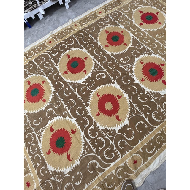 Textile Uzbek Suzani Wall Decor For Sale - Image 7 of 11