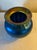 Art Nouveau Iridescent Blue Ribbed Art Glass Vase For Sale - Image 3 of 5