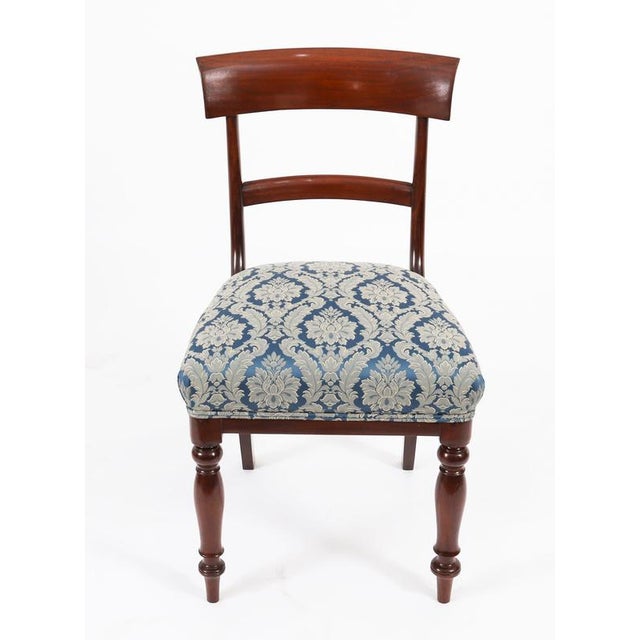 Blue Antique 19th Century English William IV Barback Dining Chairs, Set of 8 For Sale - Image 8 of 16