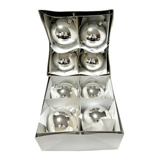 1990s European Silvered Glass Ornaments - Handblown, Made in Germany - Set of 6 For Sale