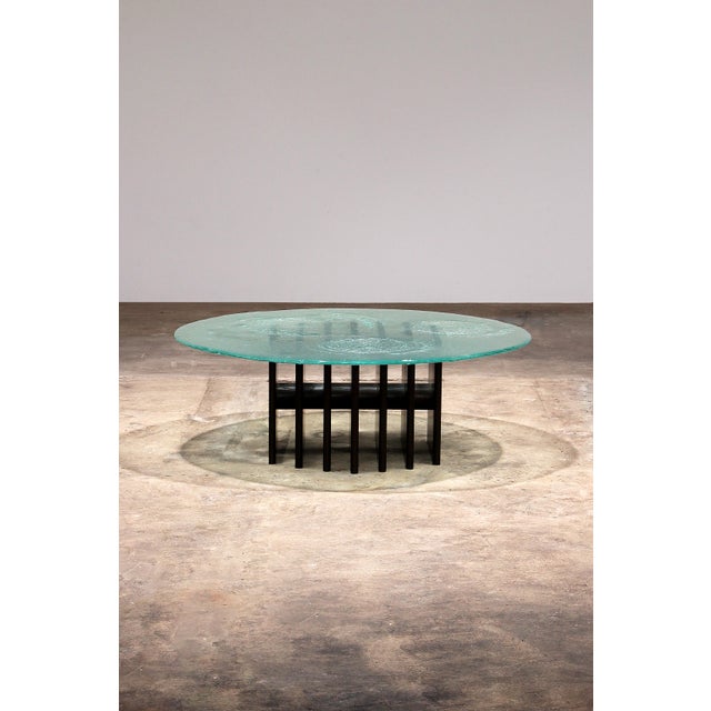 Mid-Century Modern Sculptural Glass Coffee Table by Heinz Lilienthal, Germany, 1970s For Sale - Image 3 of 15