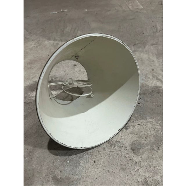 Good condition Vintage Small Toleware Metal Lamp Shade Black