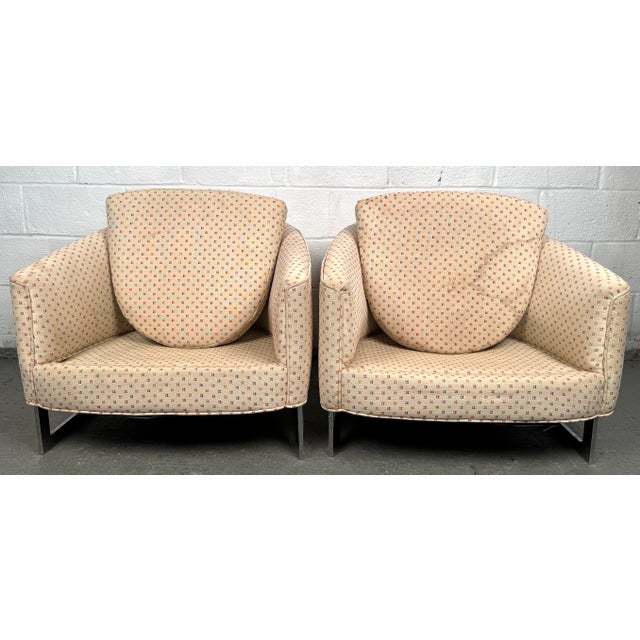 Chrome Mid 20th Century Pair of Chrome Strap Barrel Lounge Chairs Attributed to Finn Andersen for Selig For Sale - Image 8 of 16
