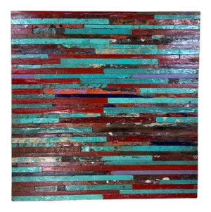Abstract Reclaimed Wood Wall Sculpture