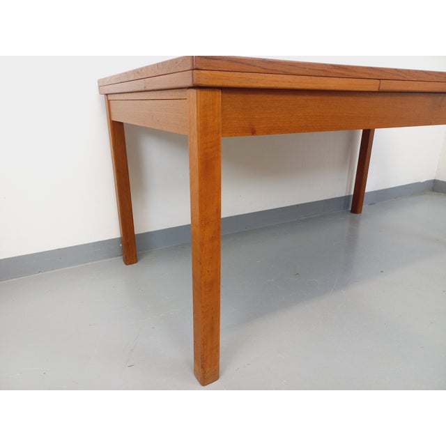 Scandinavian Style Dining Table in Teak with Extensions, 1960s For Sale - Image 10 of 16