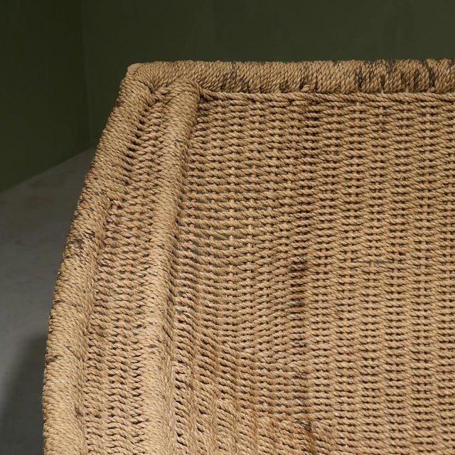 Metal Tubular Cantilever Lounge Chair with Sisal Webbing, Netherlands For Sale - Image 7 of 12