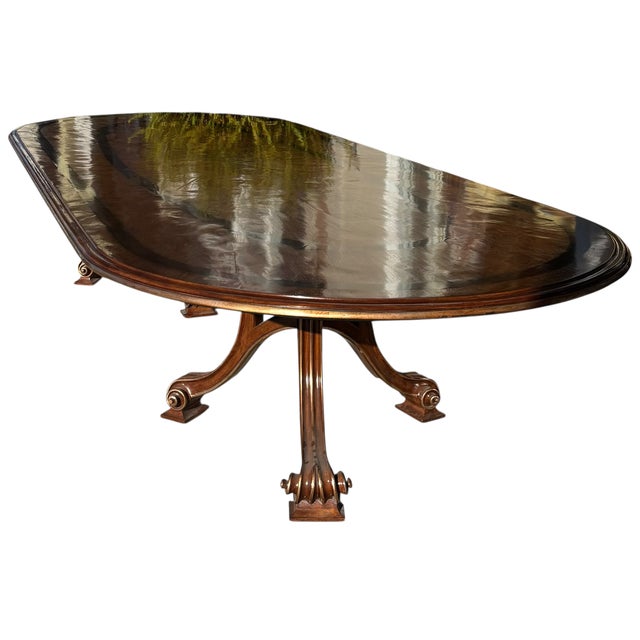 Brown Huge Therien Studios Workshops for Dessin Fournir Double Pedestal Volute Dining Table For Sale - Image 8 of 11