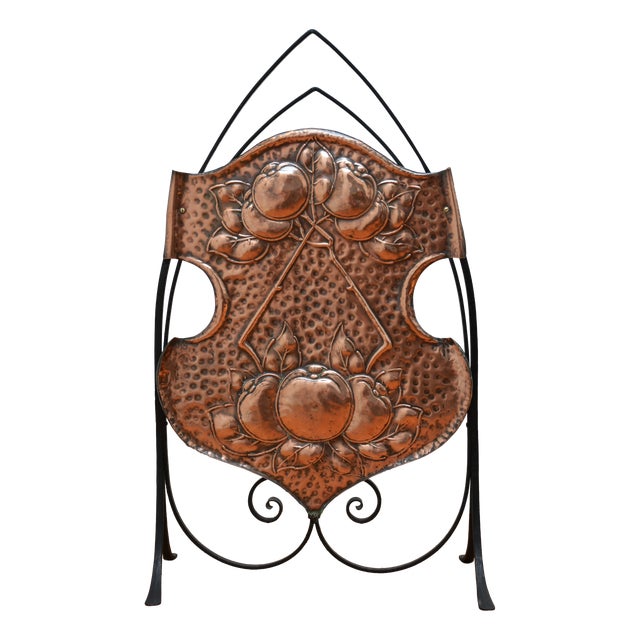 Arts and Crafts Fire Screen, 1890 For Sale