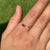 Metal Ruby and Diamond Five-Stone Engagement Band Size 6.5 in 14k Solid Gold For Sale - Image 7 of 16