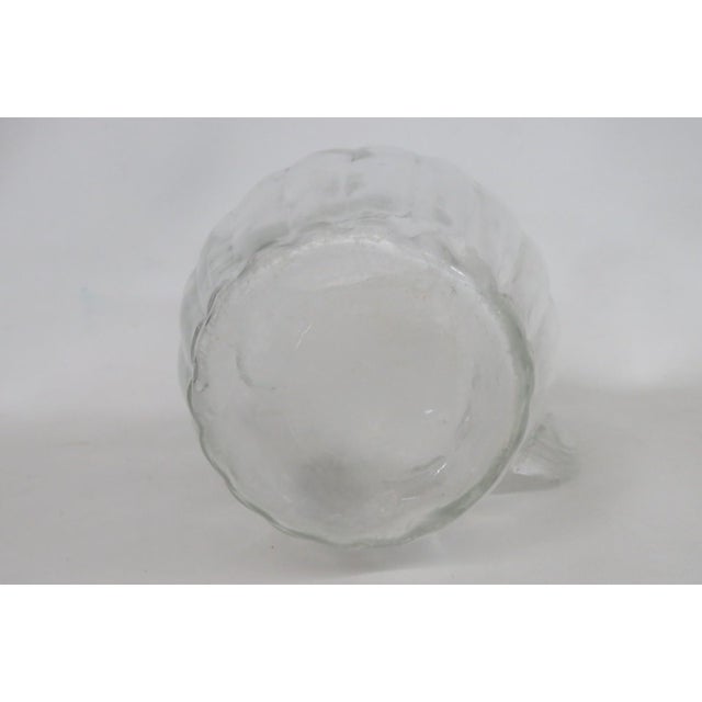 Glass Anchor Hocking Depression Glass Pillar Optic Water Pitcher With Ice Lip 4864b For Sale - Image 7 of 11