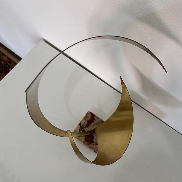 Brass 1980’s Modernist Abstract Brass Sculpture by Curtis Jeré For Sale - Image 8 of 9