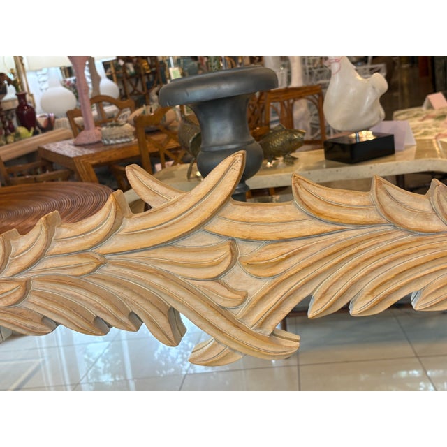 Vintage Serge Roche Style Palm Beach Frond Leaf Leaves Tree Wall Mirror For Sale In West Palm - Image 6 of 8