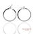 Early 21st Century 18k 750 Solid White Gold in and Out Natural Diamond Hoop Earrings, Pair For Sale - Image 5 of 13