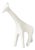 Minimalist Matte White Giraffe Sculpture – Modern Ceramic Decorative Object For Sale