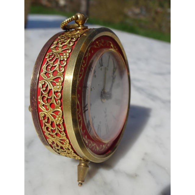 Metal Vintage Table Clock from Jaz, 1968 For Sale - Image 7 of 13