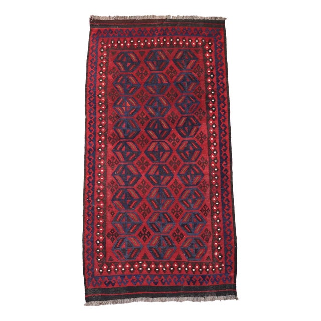 Vintage Handwoven Afghan Kilim Rug, 1980s For Sale