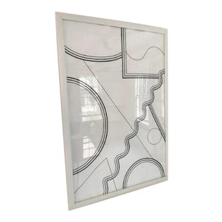 Triptych Abstract Black & White Art For Sale