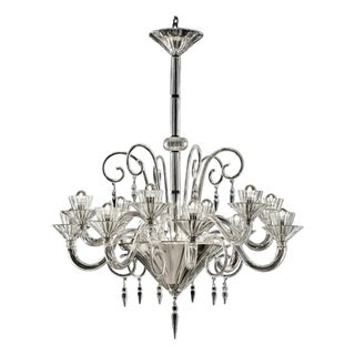 Imperial Transparent Rigadin Murano Glass Chandelier by Simoeng for Simoeng For Sale