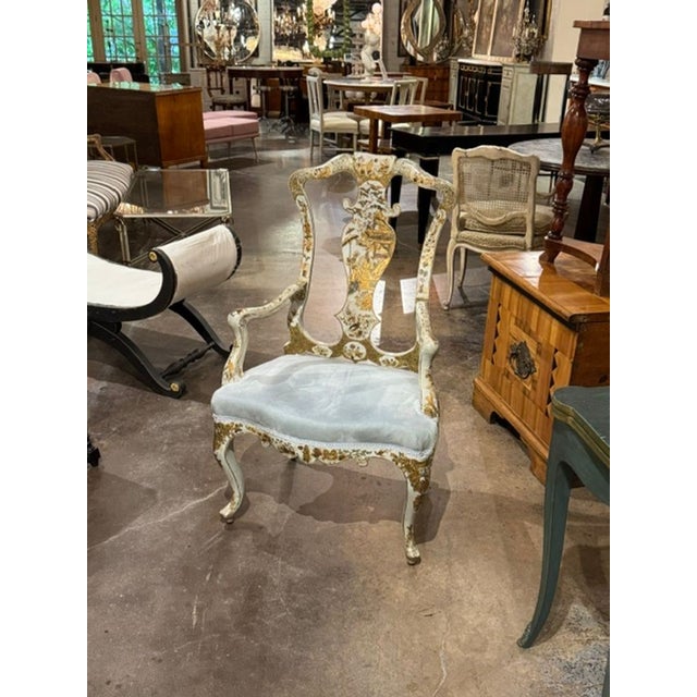 Wood Rare 19th C. English Chinoiserie Armchair For Sale - Image 7 of 8