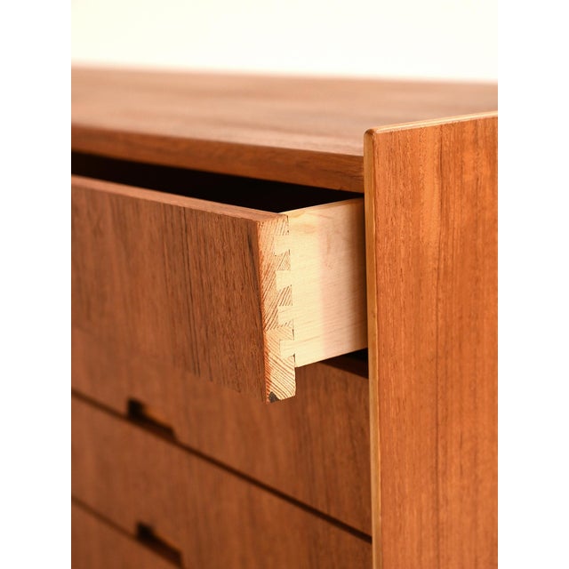 Brown Scandinavian Teak and Pine Sideboard, 1960s For Sale - Image 8 of 13