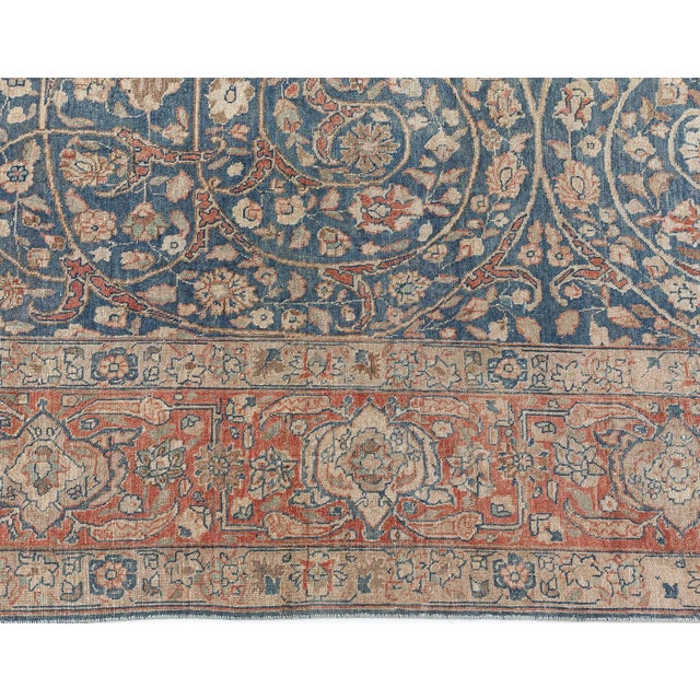 Beige Persian Tabriz Rug For Sale - Image 8 of 9