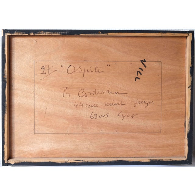 Thérèse CONTESTIN (1924) Ospiti Antique Original Painting Abstraction signed