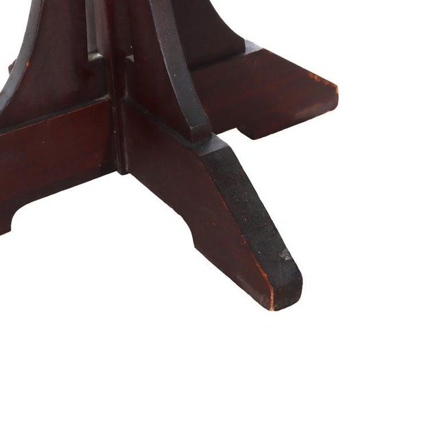 Antique L & Jg Stickley Mission Oak Hat & Coat Stand With Corbels C1910 For Sale - Image 6 of 6