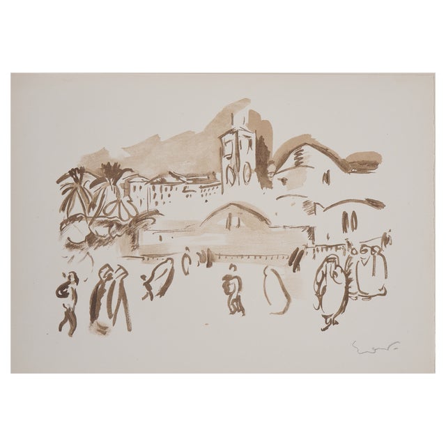 Emile Othon Friesz, Orientalism, Animated Square, 1949, Original Lithograph For Sale