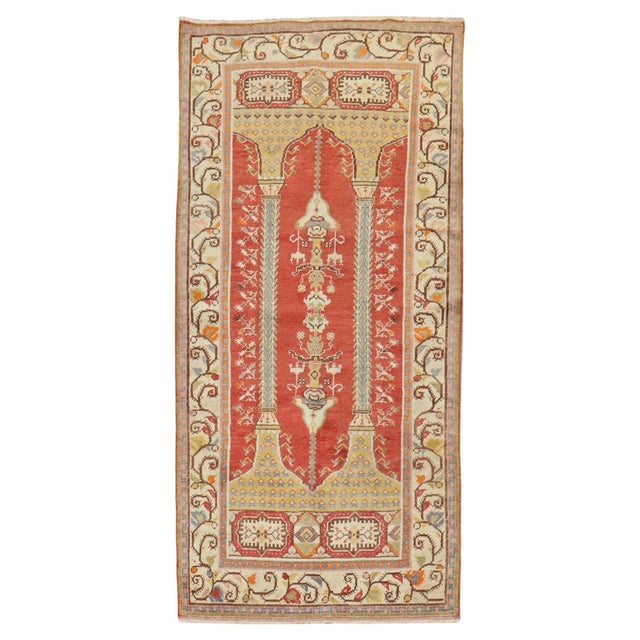 Zabihi Collection Red Vintage Turkish Prayer Rug - 3'3" x 6'1" For Sale - Image 15 of 18