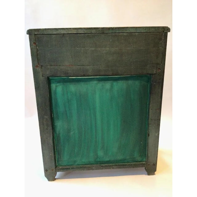 Wood 1880s French classical mirrored back console table. Gilt accents. One drawer. Hand painted accents. For Sale - Image 7 of 13