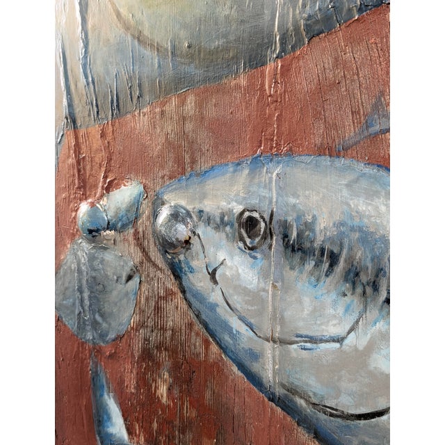 19th Century Spanish Farmhouse Gate with Marine Mural of Tuna For Sale - Image 9 of 18