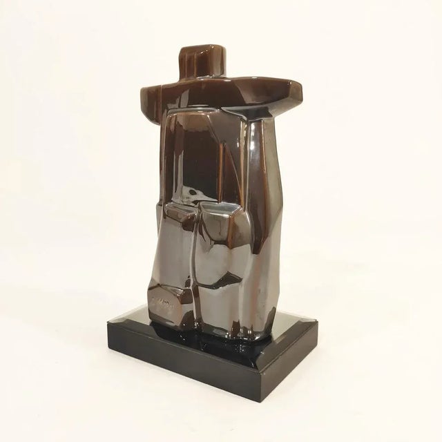 Contemporary Eduardo Lastres, Cubist Sculpture, 1980s, Ceramic For Sale - Image 3 of 7
