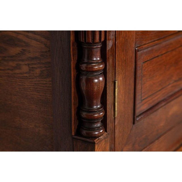 Large 19th Century English Georgian Oak Housekeepers Cupboard, 1820 For Sale - Image 17 of 18