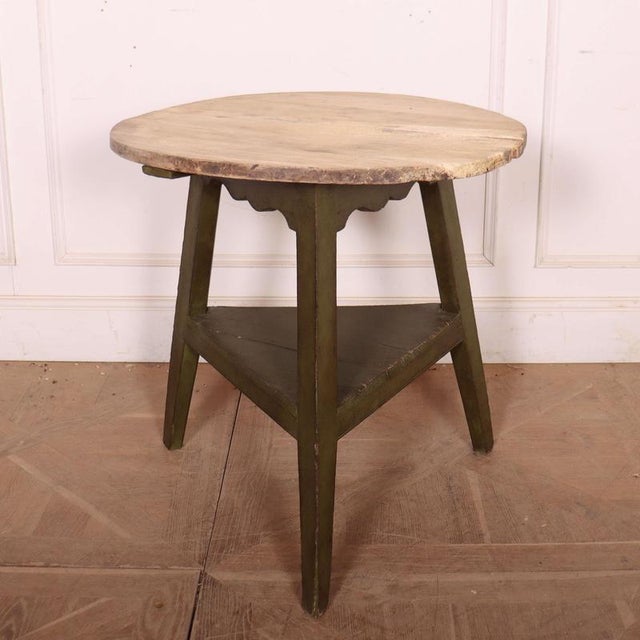 Wood Welsh Painted Cricket Table For Sale - Image 7 of 7