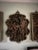 Brown Hand Carved Wood Chinese Wall Plaque Set - 3pc Vintage Chinoiserie Garden Panels For Sale - Image 8 of 18