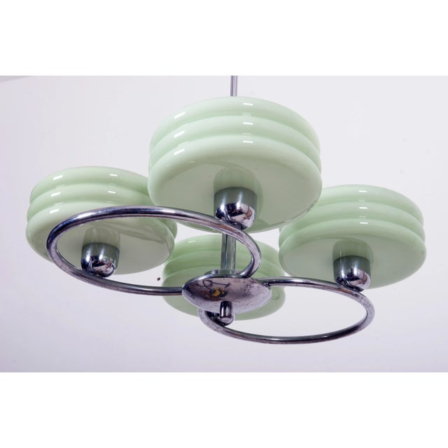 Art Deco Style Green Ceiling Light For Sale - Image 12 of 12