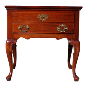 Vintage Hickory Chair Co. Chippendale Style Lowboy Dressing Table Silver Chest