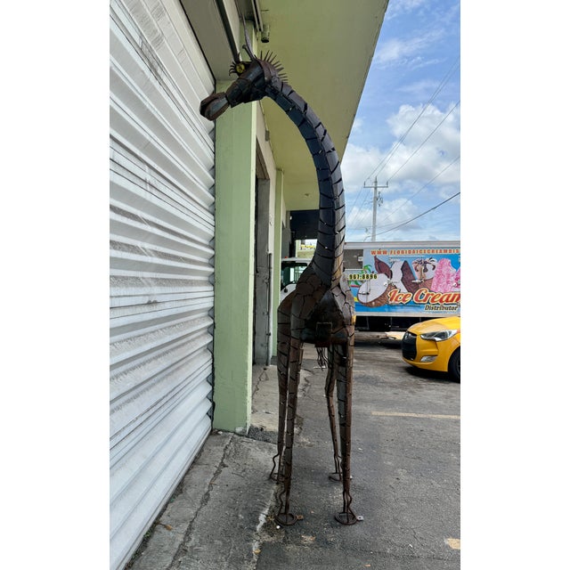Lifesize Welded Metal Giraffe . Great Garden Decor For Sale - Image 9 of 12