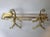 French Antique French Brass Fireplace Tools With Firedogs - 5 Piece Set For Sale - Image 3 of 10