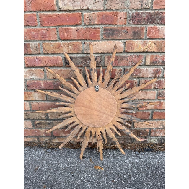 Vintage French Sunburst Mirror For Sale - Image 10 of 11