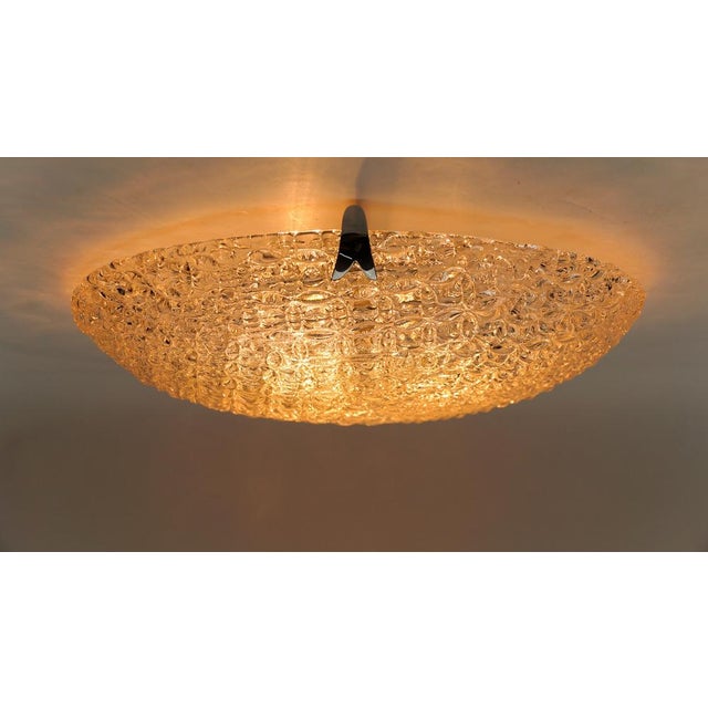 1960s Large Glass Rings Flush Mount by Kaiser Leuchten, Germany, 1960s For Sale - Image 5 of 16