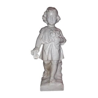 Antique Marble Child Sculpture For Sale