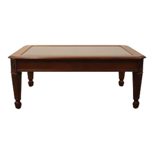 Hekman Furniture Italian Provincial Style 48x36" Glass Topped Accent Coffee Table W. Cherry Finish 5-477-60