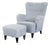 Set of Scandinavian Grace Lounge Chair with Ottoman, 2004, Set of 2 For Sale