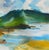 1980s Lake & Mountains Watercolor Landscape by Les Anderson For Sale - Image 5 of 6