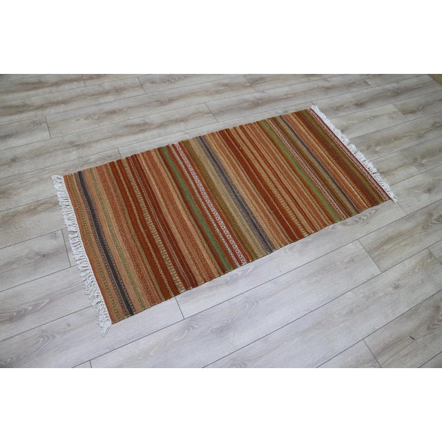 Size: 2.6 x 5.1 ft ( 78 x 155 cm) 31 x 61 inches Color: Beige, Blue, White, Brown, Green Material: 100% Hand Spun Organic...